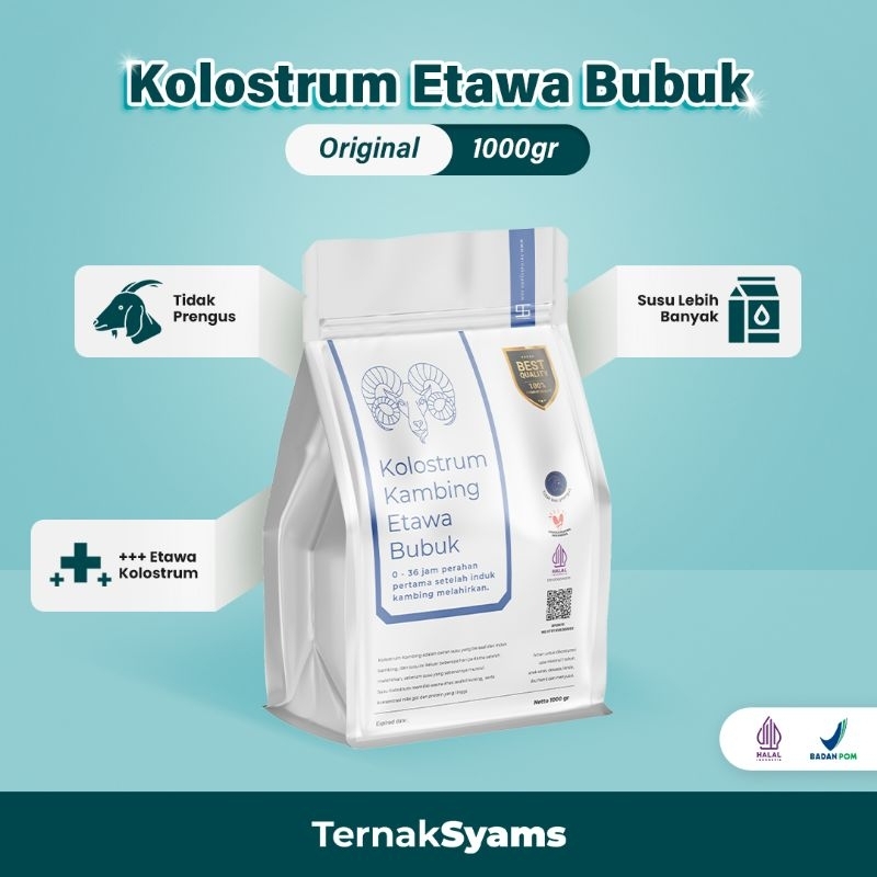 

Premium susu kambing etawa colostrum bubuk ternak syams 1000 gram