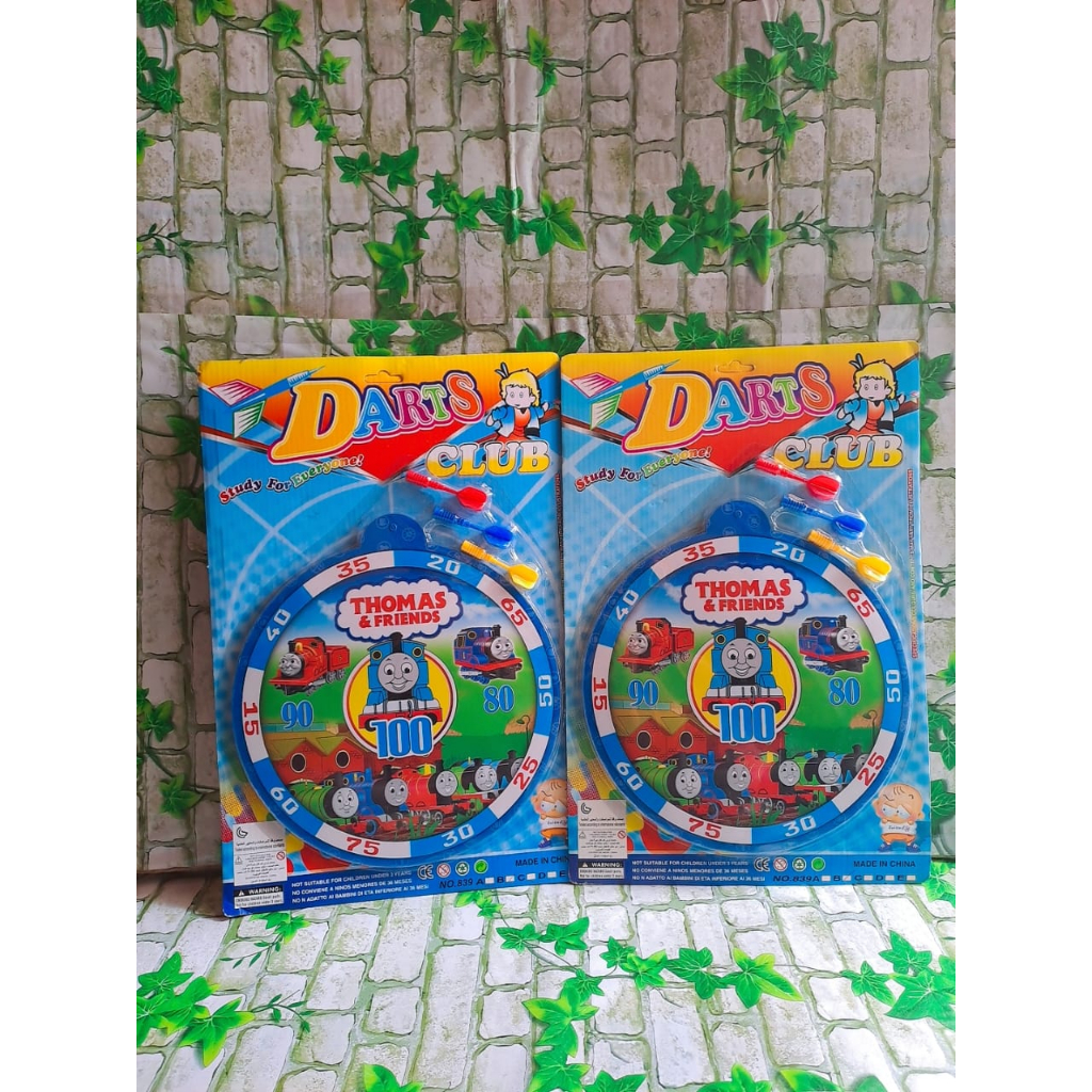 Mainan edukasi anak anak dart magnet motif tomass
