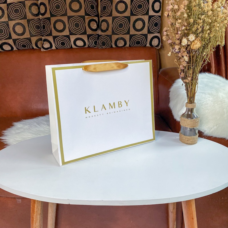 

Paper Bag Klamby Size Medium Shopping Bag Pembungkus Baju Fashion