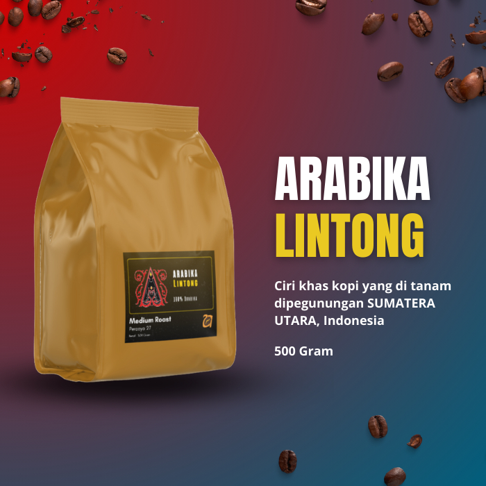 

Biji Kopi Arabika Lintong Khas Sumatra Utara Arabika Coffe Beans G1 Single Origin Roat Bean Manual Brewing dan Espresso 500Gram
