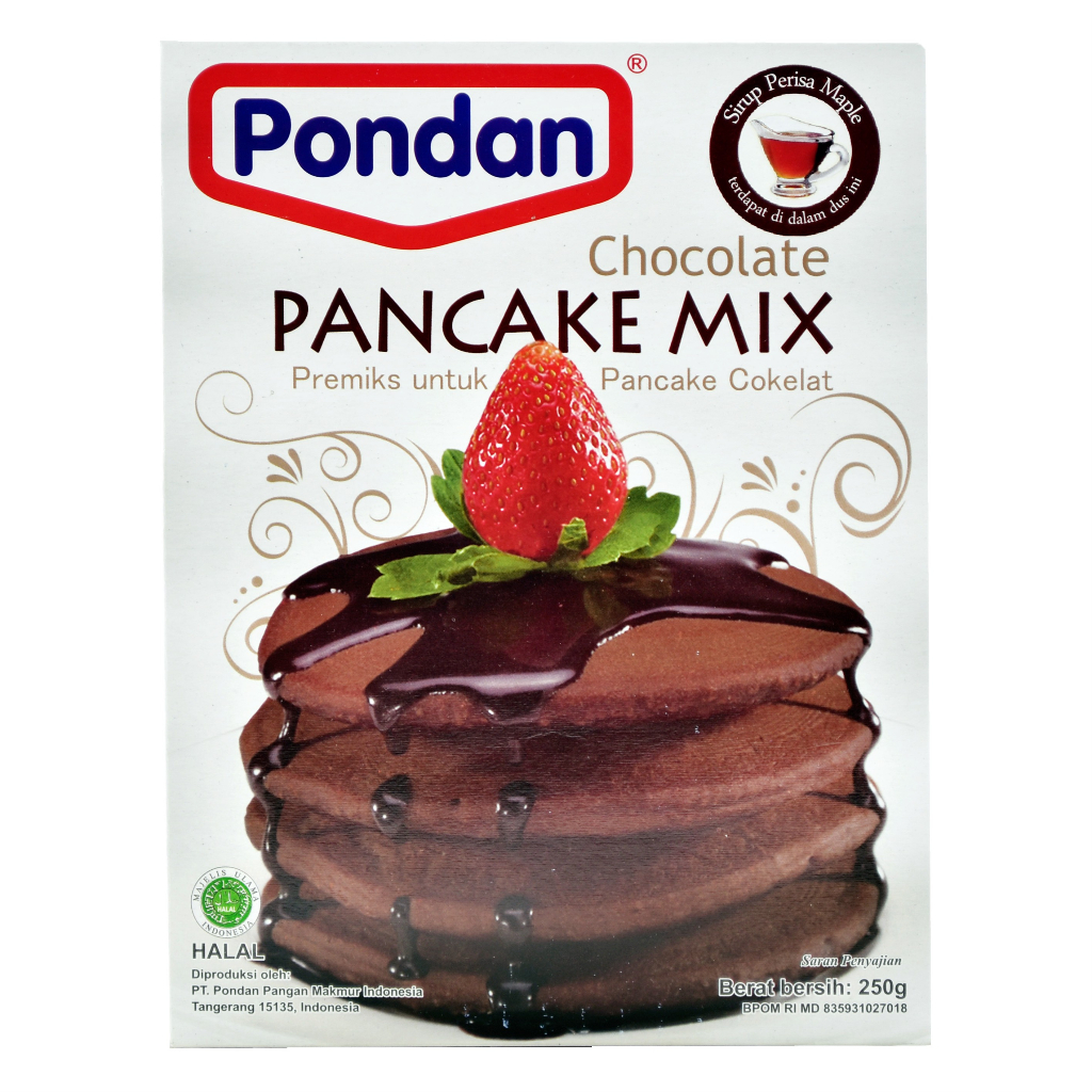 

Tepung Pancake Instan PONDAN PANCAKE MIX Original Coklat Keju 250 gr