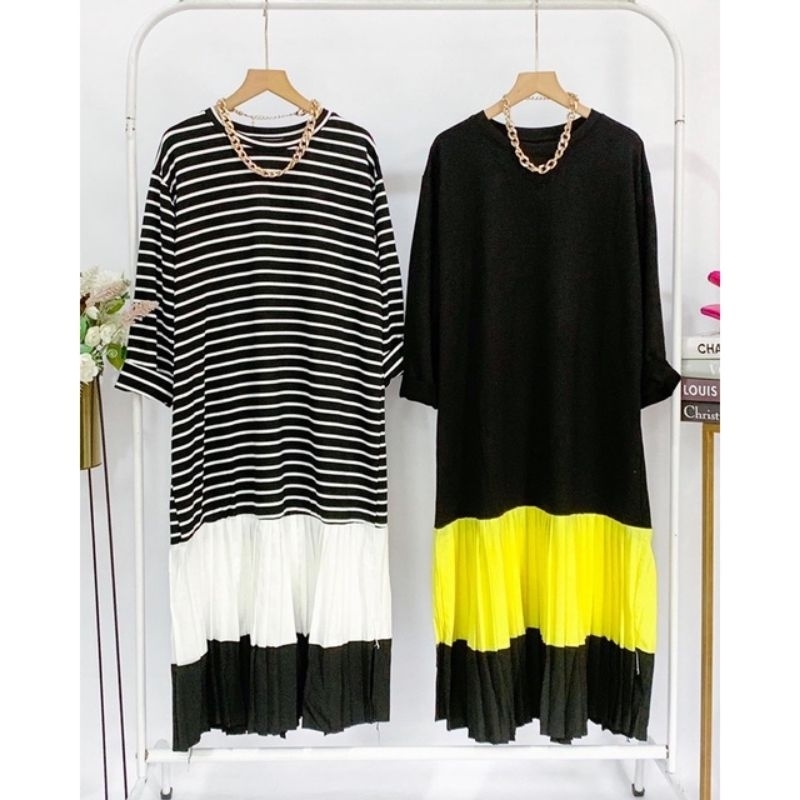 dress midi two tone premium bkk