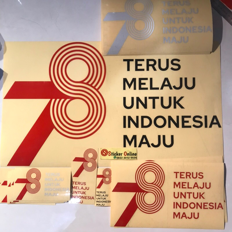Stiker Logo HUT RI 78 Ukuran Besar | Sticker Cutting Logo HUT RI Ke-78