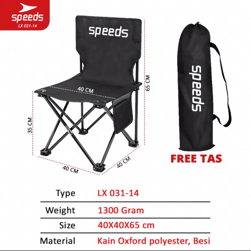 kursi lipat speeds portabel size XXL