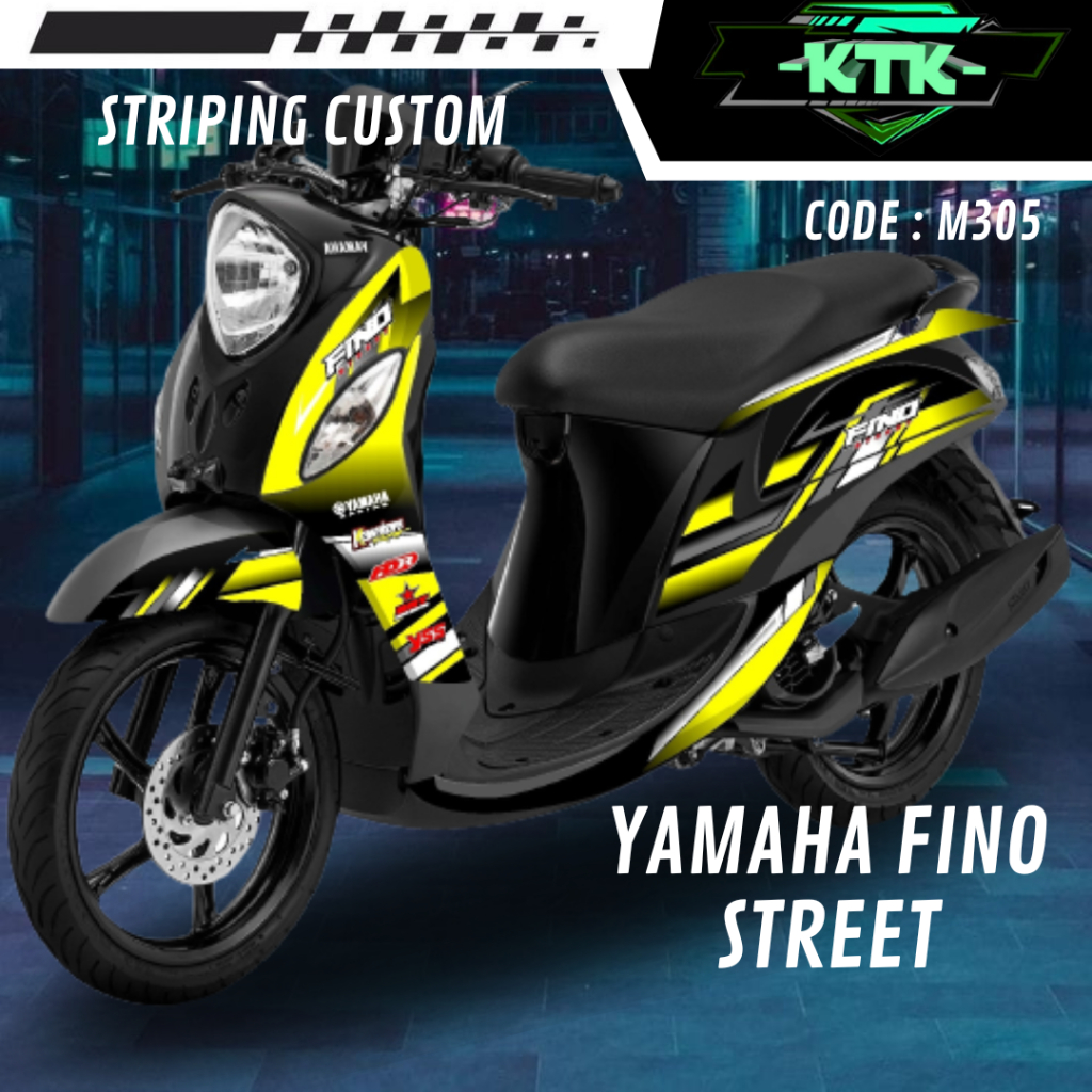 Lis Striping Stiker List Les Variasi Sticker Aksesoris Pelindung Body Logo Emblem Motor Matic Yamaha