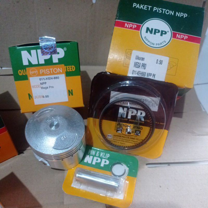 PISTON KIT MEGAPRO SEHER MEGAPRO NPP OVERSIZE 0.50 MERK NPP PISTON KIT GL PRO NEOTECH KEH