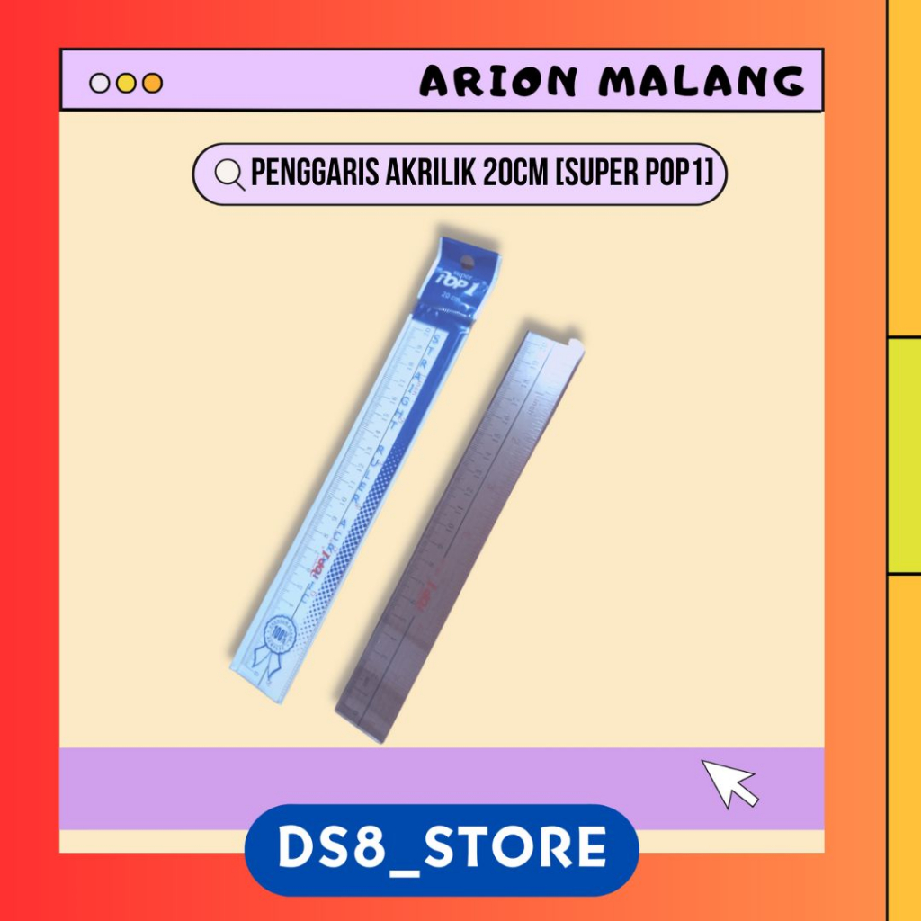 

Penggaris Akrilik 20cm [Super Pop1]