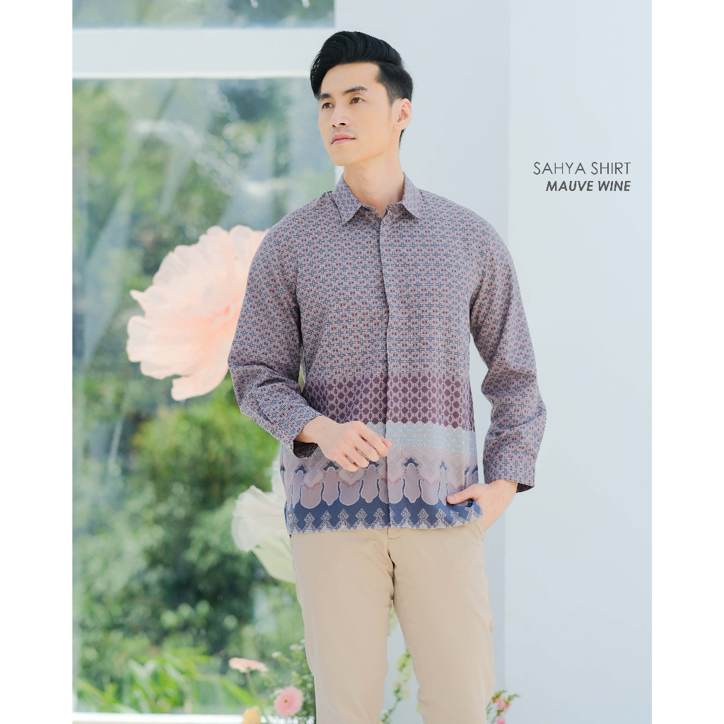 Mayoutfit Peony Set Series Mauve Wine | Sarimbit Lebaran Baju Muslim Raya Keluarga-Sahya Mauve Wine