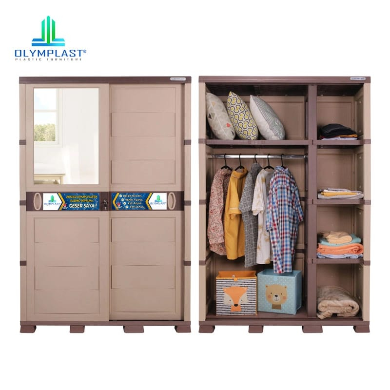 Lemari Plastik Olymplast Sleding 2 Pintu Modern