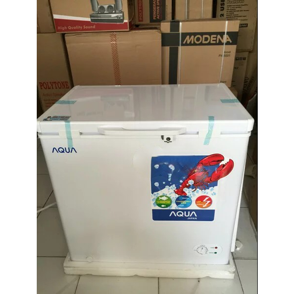 Chest Freezer AQUA AQF 160 (W) 160 Liter Garansi Resmi
