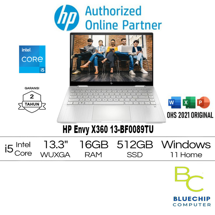 Laptop HP ENVY X360 13-BF0089TU - i5- 12300 16GB 512GB 13.3" FHD WIN11