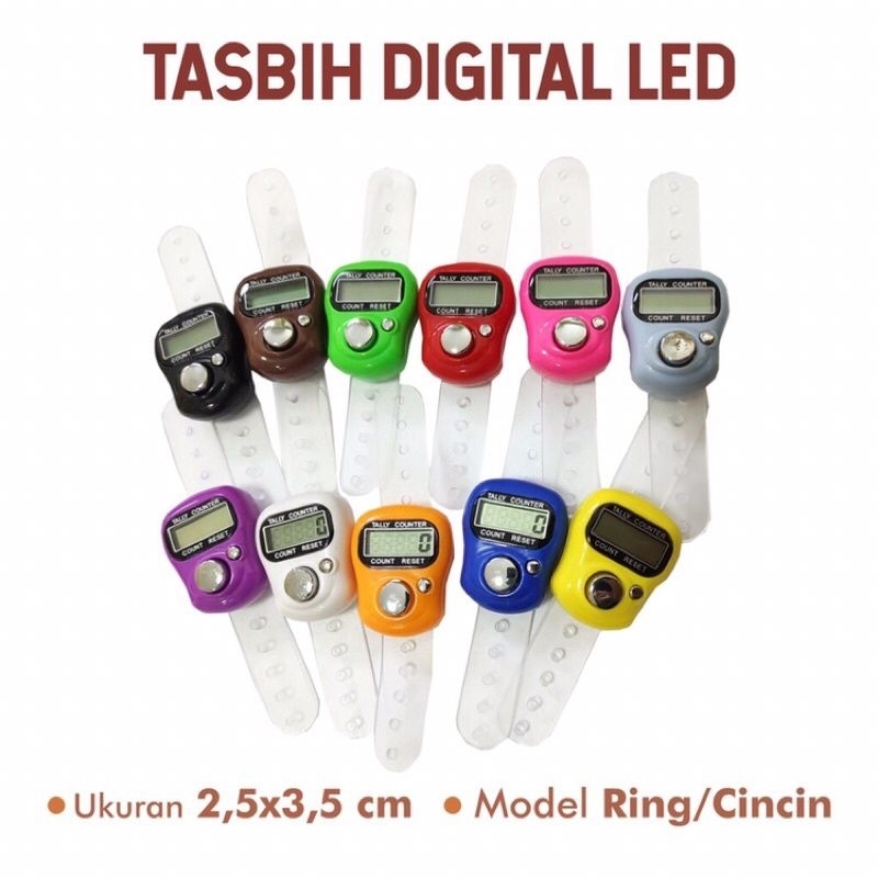 Tasbih Digital Cincin Tasbih Cincin LCD Dzikir digital Muslim Murah Meriah Grosir / Ecer