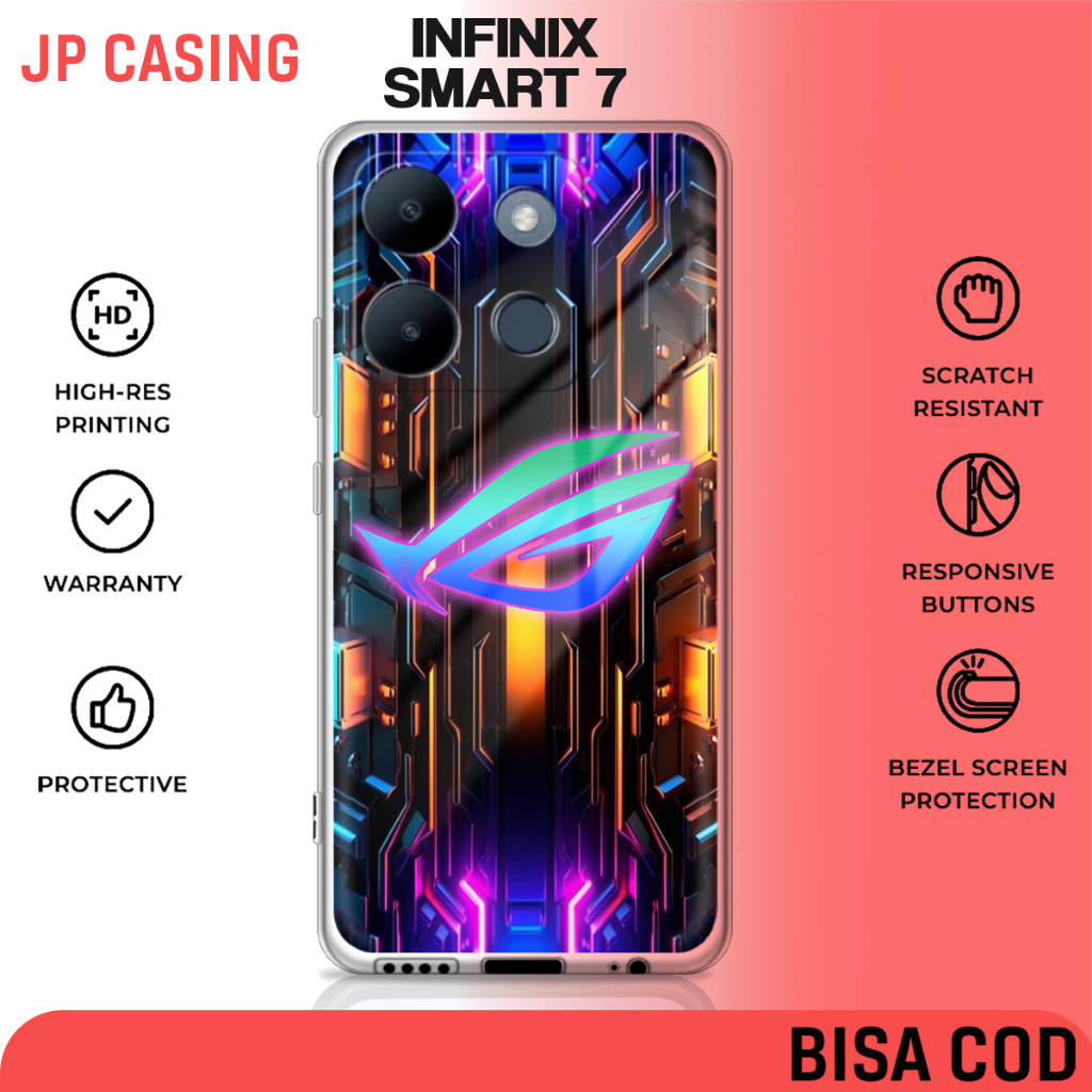 case infinix smart 7 terbaru aesthetic motif rog 06 estetik cewek keren casing hp mewah bahan softca