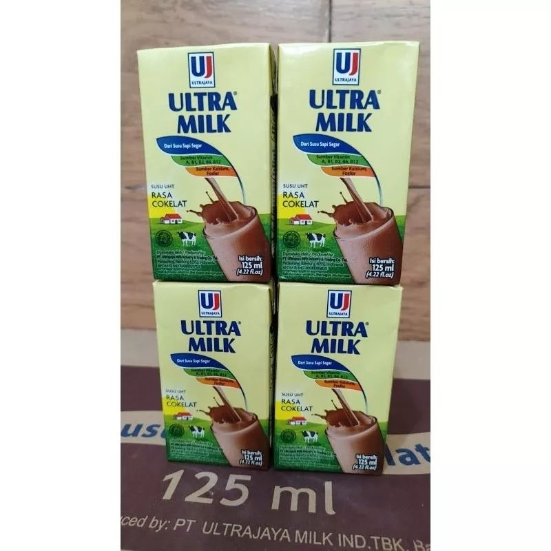 

Susu Ultra milk kemasan 125 ml isi 40 pcs Rasa Coklat
