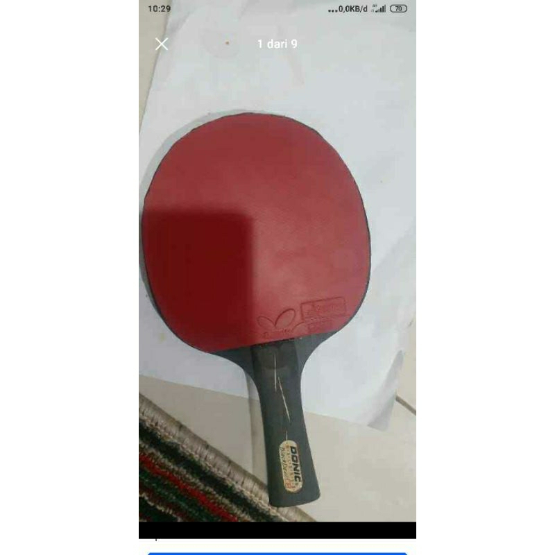 kayu bet tenis meja donic black devil masih seperti baru