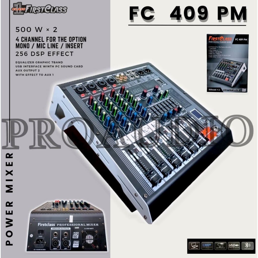 POWER MIXER FIRSTCLASS FC 409 PM / FC 409PM / FC409PM 500Wx2 ORIGINAL