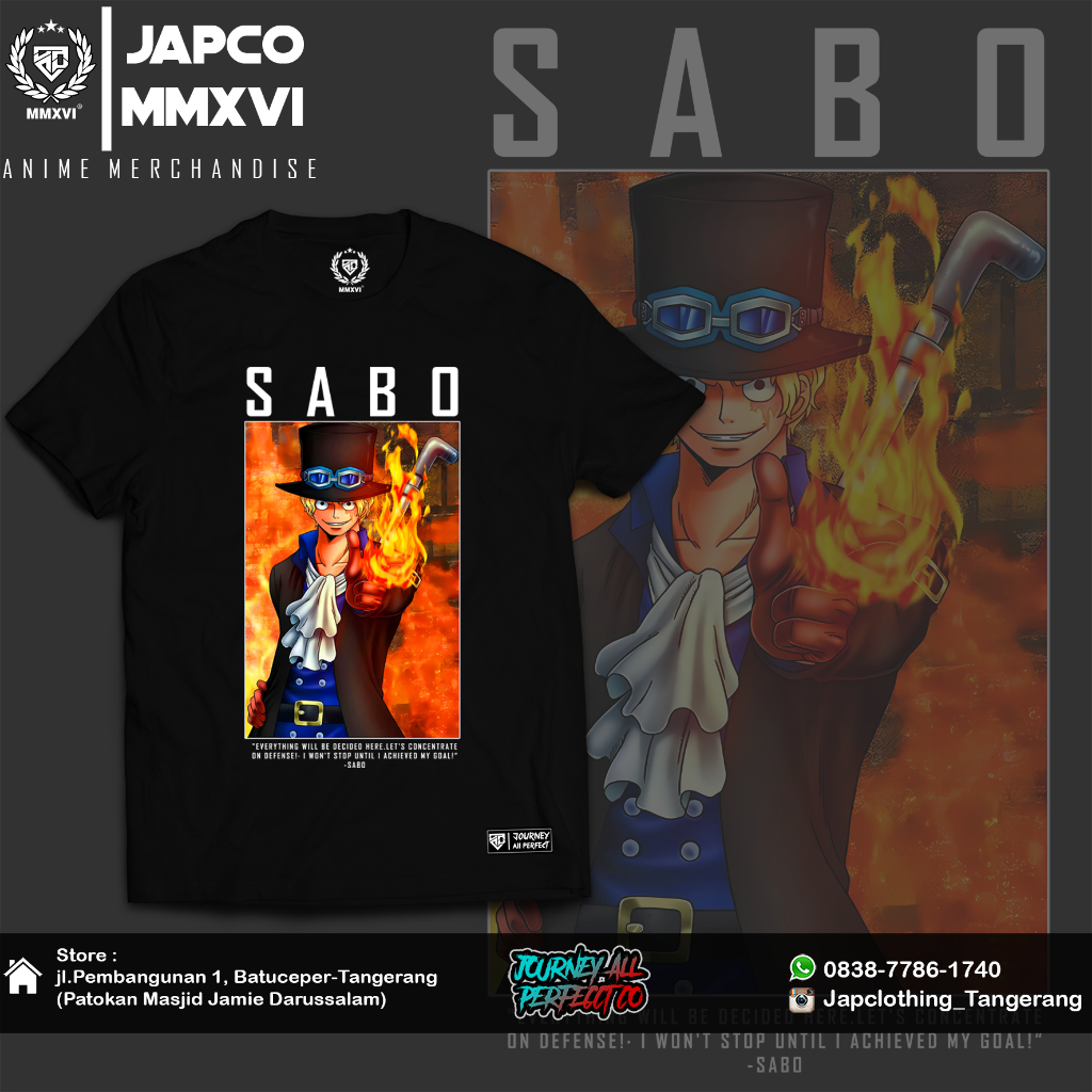 KAOS ANIME ONE PIECE SABO 001