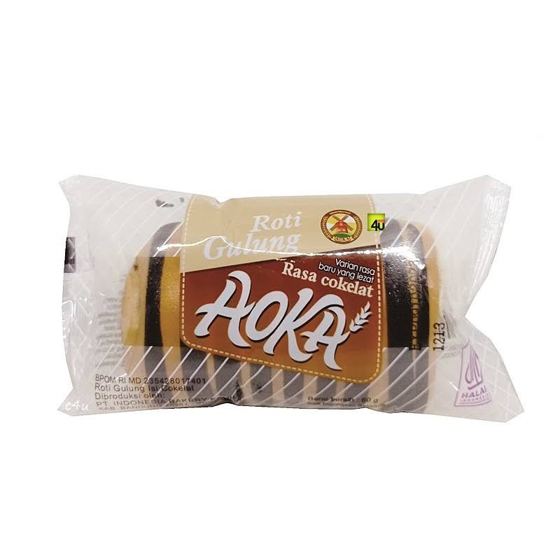 AOKA Roti Gulung Keju/Coklat/Pandan