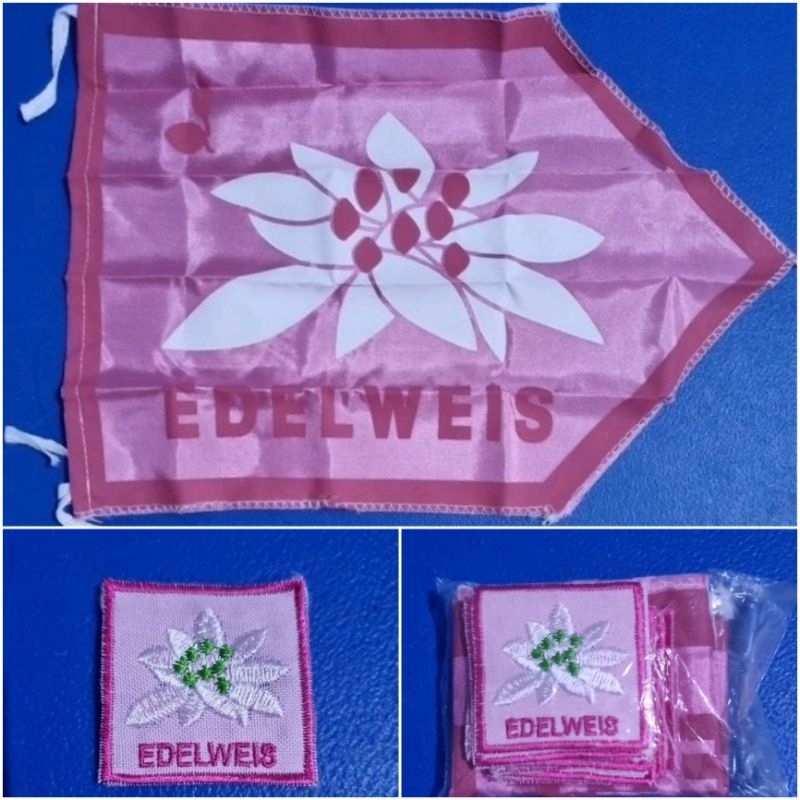 BET REGU EDELWEISS | Bet Tanda Regu Bunga | Tanda Regu Bordir Gambar Bunga | Badge Pramuka