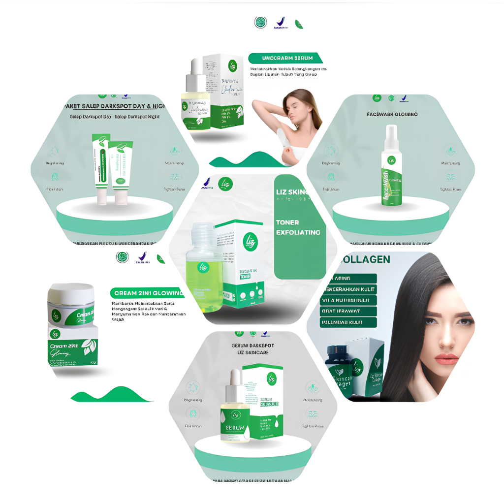 Paket Lengkap Lis Skincare Serum Darkspot Liz Skincare wash cream salep serum underarm