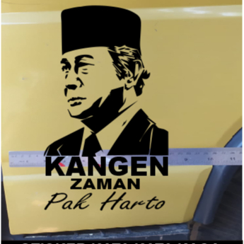 Stiker cutting sketsa wajah soeharto MOBIL BODY PINTU  PICK UP / TRUCK