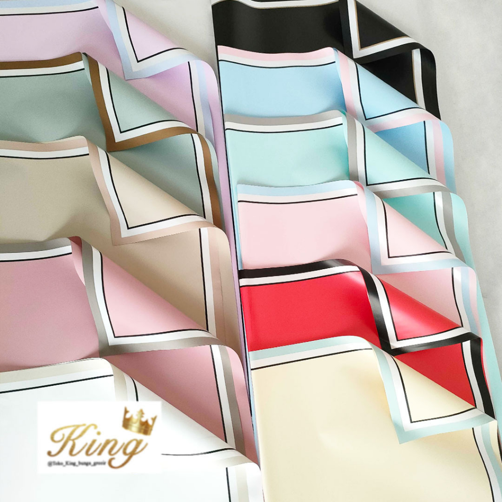 

Flower Wrapping Double Frame Cellophane Waterproof Kertas Buket Bunga Florsit Wrap