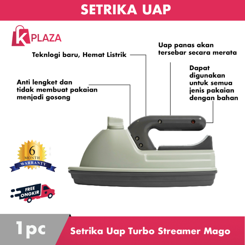 Setrika Uap Turbo Streamer Mago