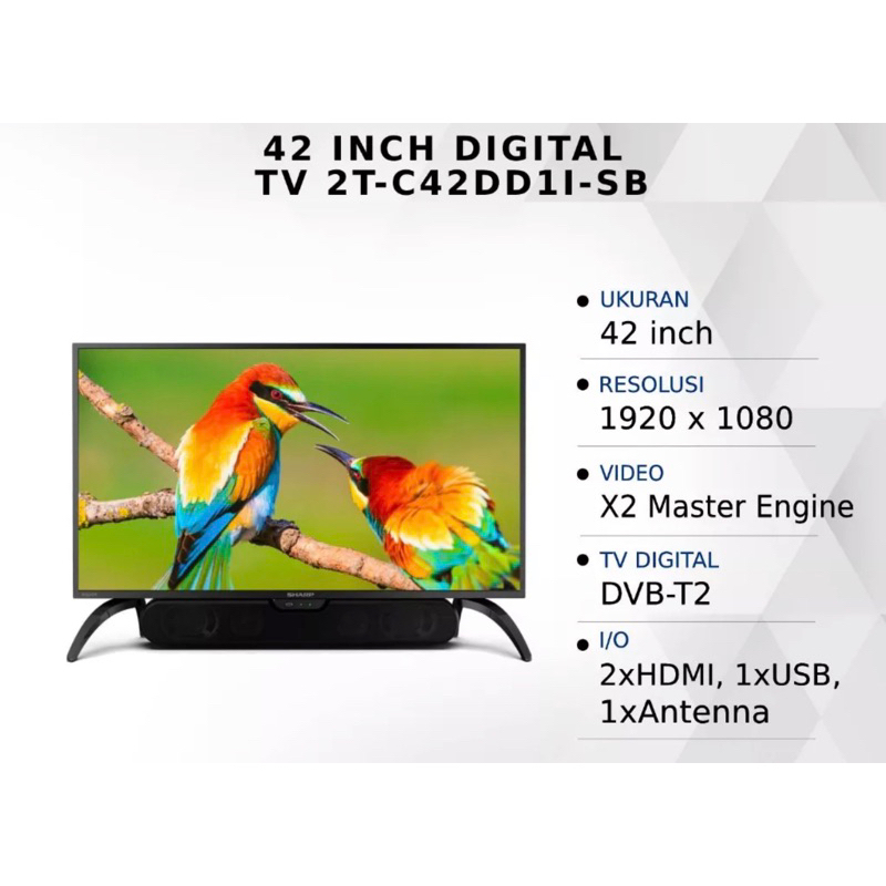 SHARP LED 42 INCH DIGITAL TV 2T-C42DD1i-SB