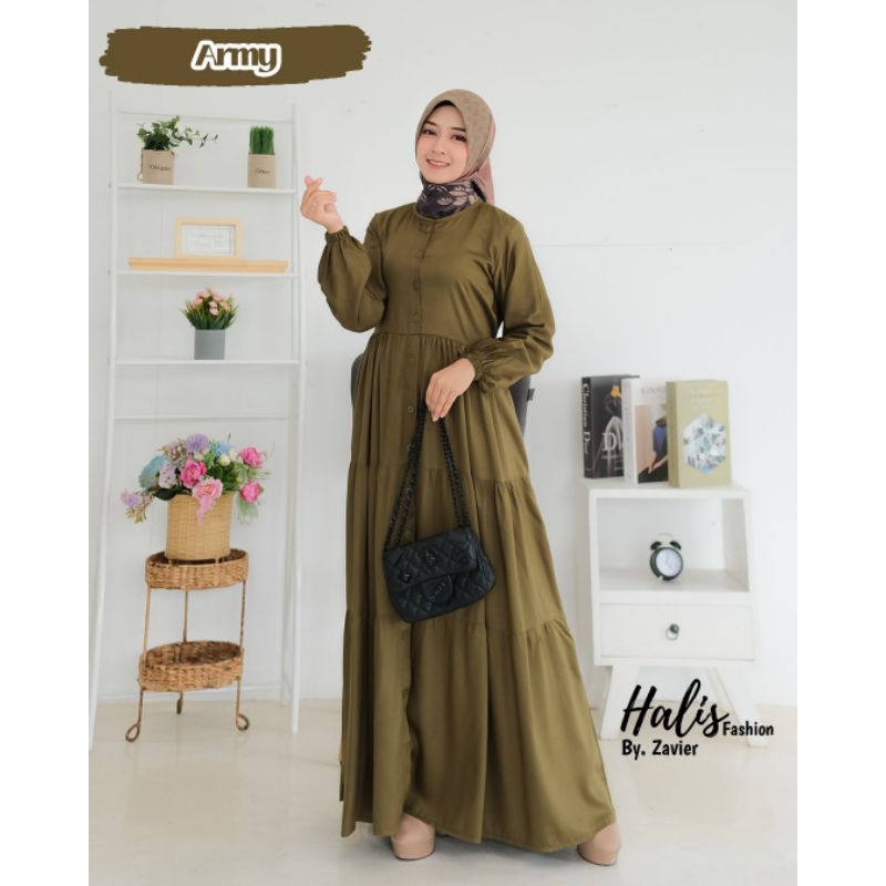 GAMIS RAYON TWILL IMPORT // HALIS DRESS POLOS // CANDA