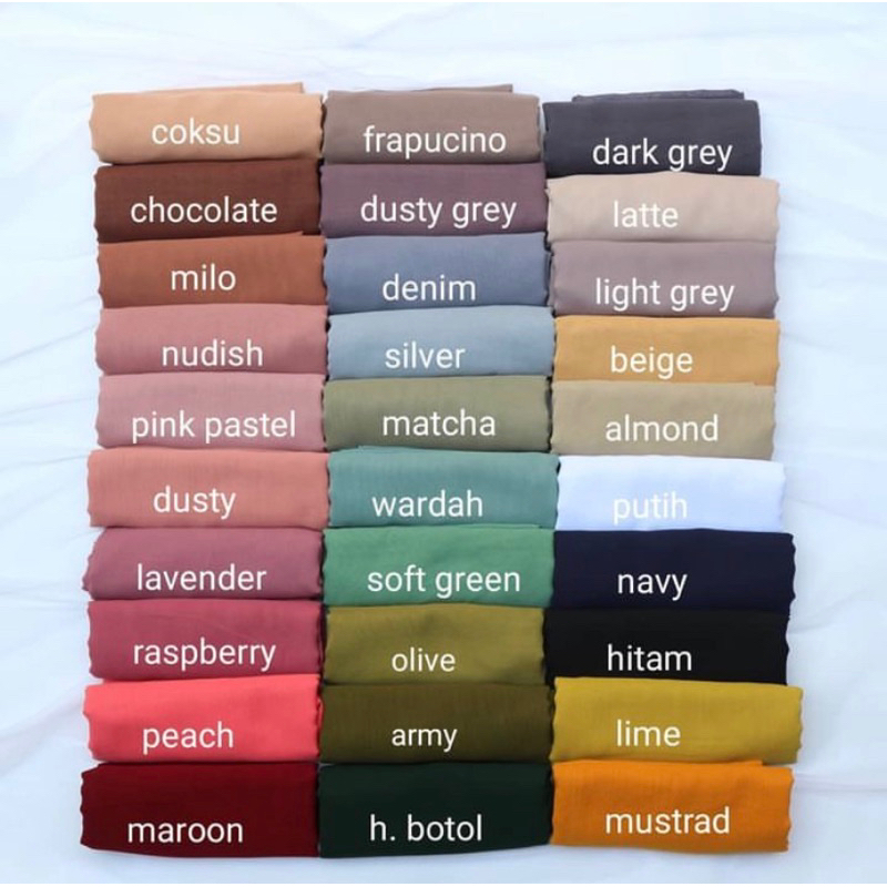 hijab bella square /paket usaha hijab bella square 20 pcs