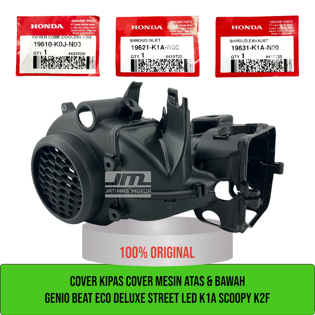 Tameng tutup kipas genio beat eco deluxe street K1A scoopy fi esp K2F 19610-K0J-N01 19610-K0J-N00 19