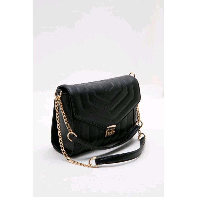 Raela Quilted Shoulder Bag Black [Preloved]