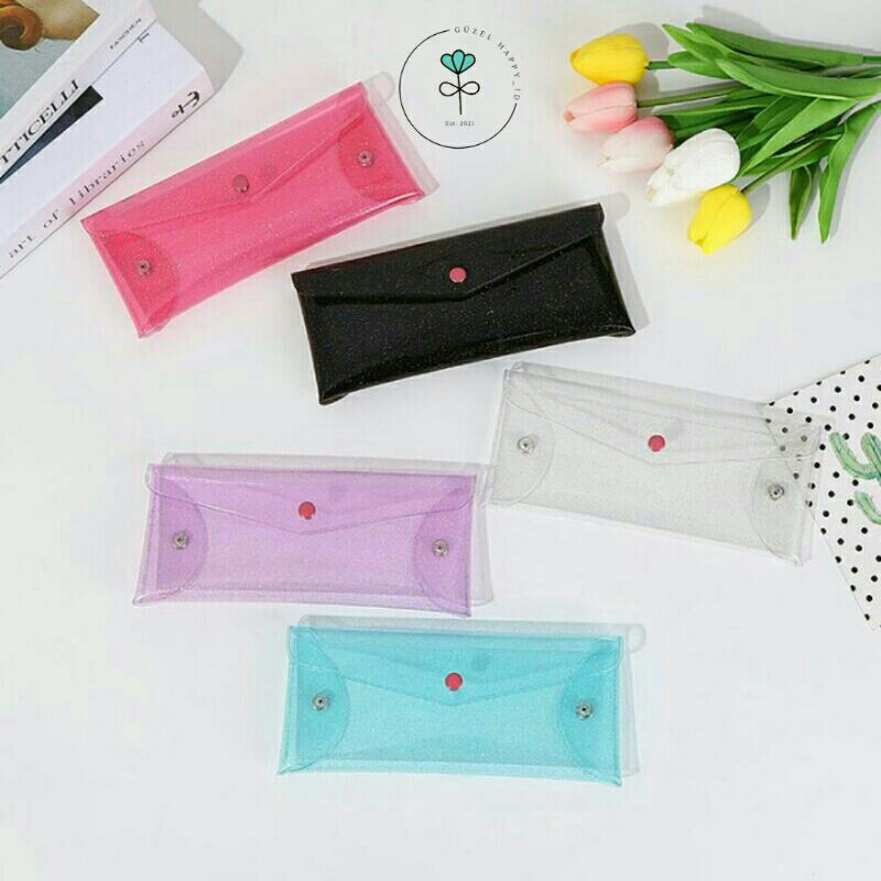 

Güzelhappy | Glitter Pencil Case Tempat Pensil PVC