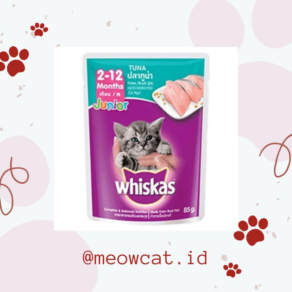 WHISKAS POUCH MAKANAN KUCING 80gr MAKANAN BASAH WHISKAS SACHET