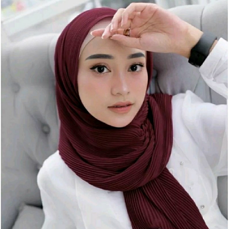 jilbab plisket pasmina