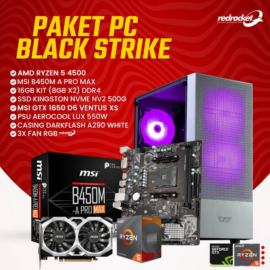 PAKET PC RYZEN 5 4500 GTX 1650