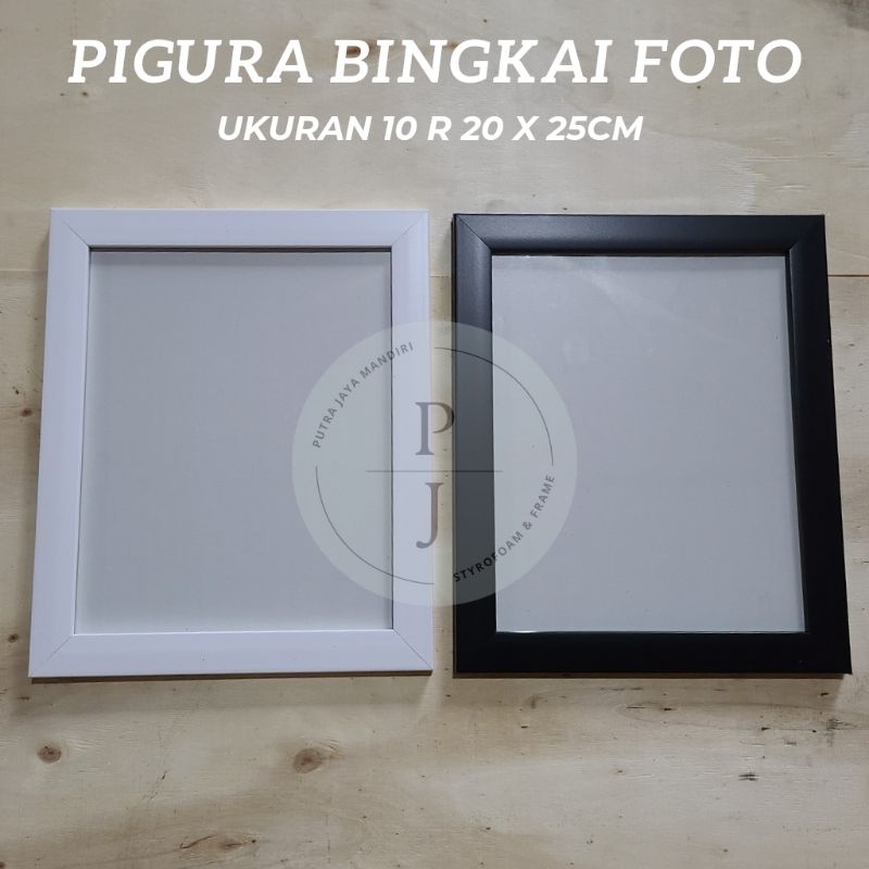 10R Bingkai Frame Foto 20 X 25 Cm Berkualitas Grosir Hitam Putih Minimalis Pakai Kaca