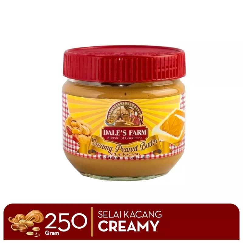 

Dale's Farm Creamy Peanut Butter - Selai Kacang Selai Roti 250gr