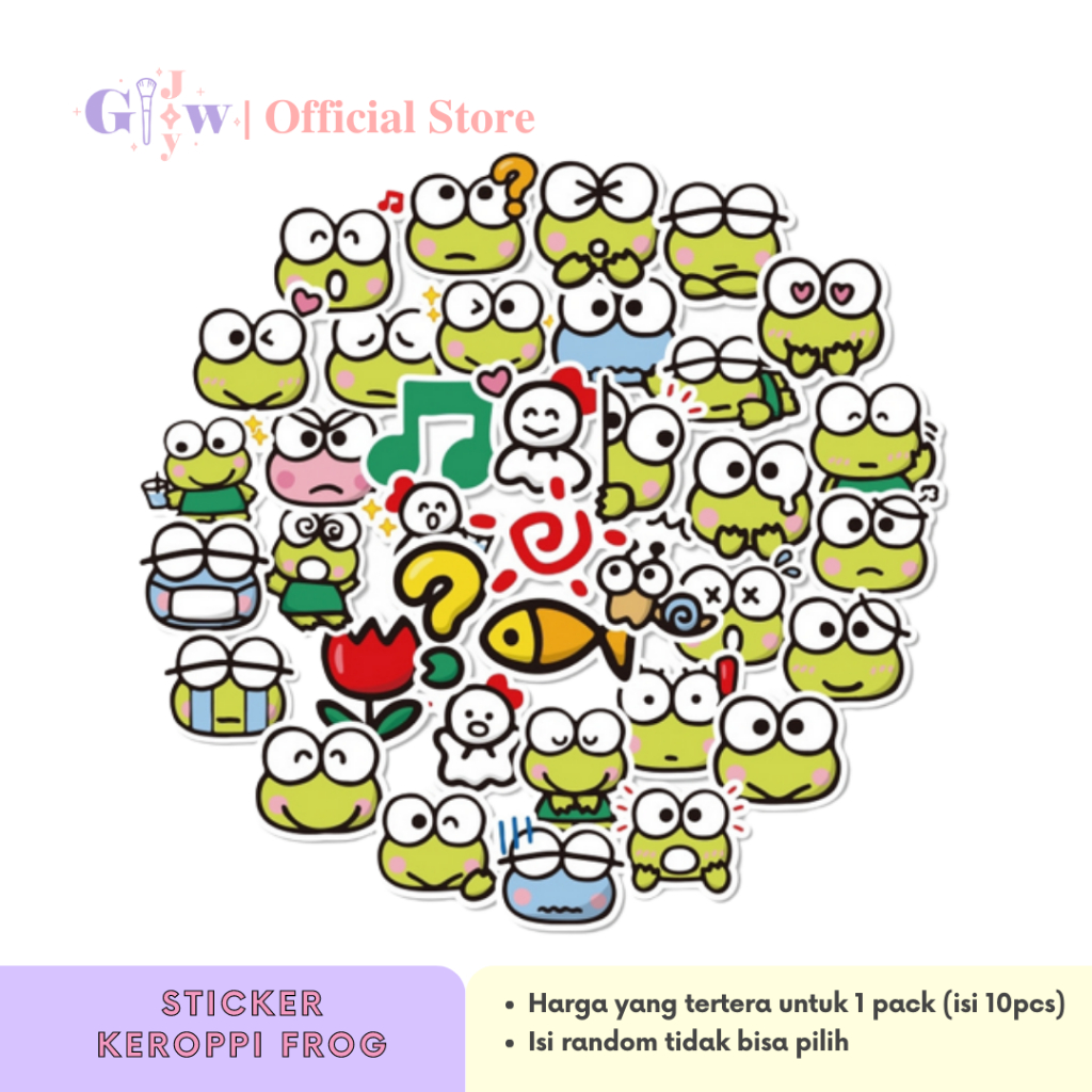 

A6052 STICKER 10PCS (KEROPPI FROG) anti air notebook scrapbook label tempel motif kartun superhero super hero unik lucu atk alat tulis murah kartun komputer leptop handphone hp smartphone koper laptop tembok kulkas kodok keropi katak kartun hijau hewan