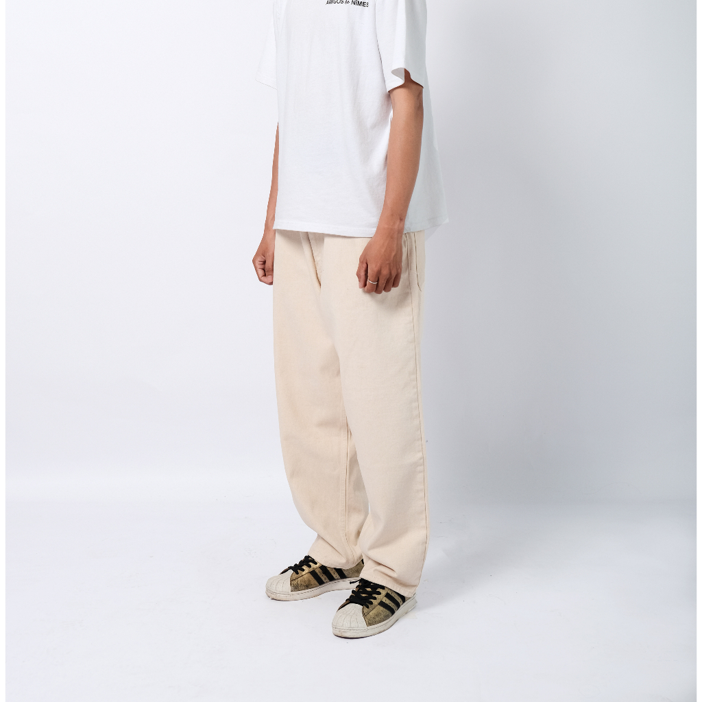 AMIGOS de NIMES - HOMEBOYZ CREME - BIG BAGGY PANTS