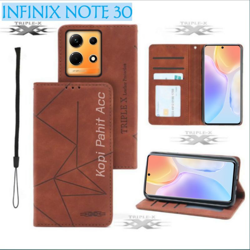 Casing Untuk Hp Infinix Note 30 X6833B X6716B X6711 Flip Cover Wallet Case Dompet Sarung Kulit Hp Pr