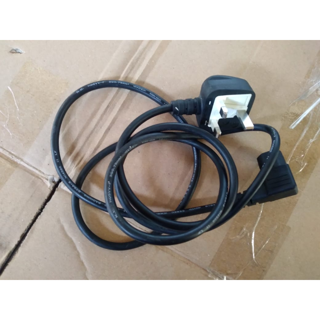 Kabel Power ujung bengkok "L" ups magic com tv adpator  C13 L  1.8 meter Siku Bengkok