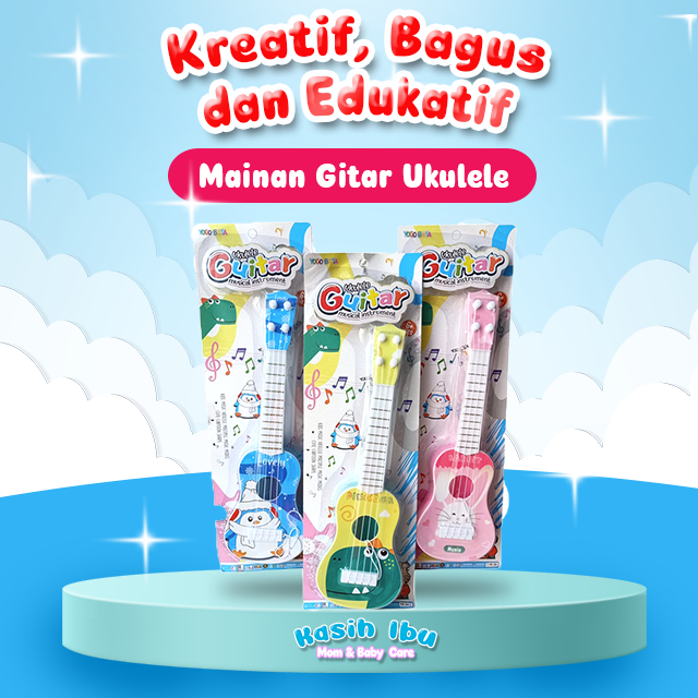 Mainan Gitar Ukulele Kado Mainan Anak Gitar Ukulele Mainan Alat Musik Anak Gitar Ukulele Kado Mainan