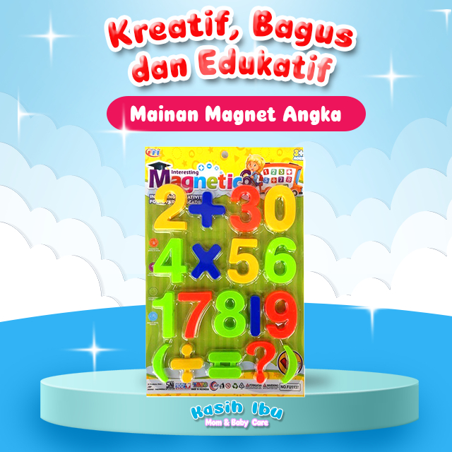 Mainan Magnet Angka Belajar Mengenal Angka Mainan Angka Magnet Puzzle Angka Magnet Angka Edukasi Mai
