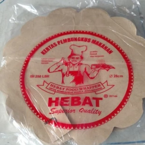 KERTAS NASI / BUNGKUS NASI MERK HEBAT BENTUK BULAT