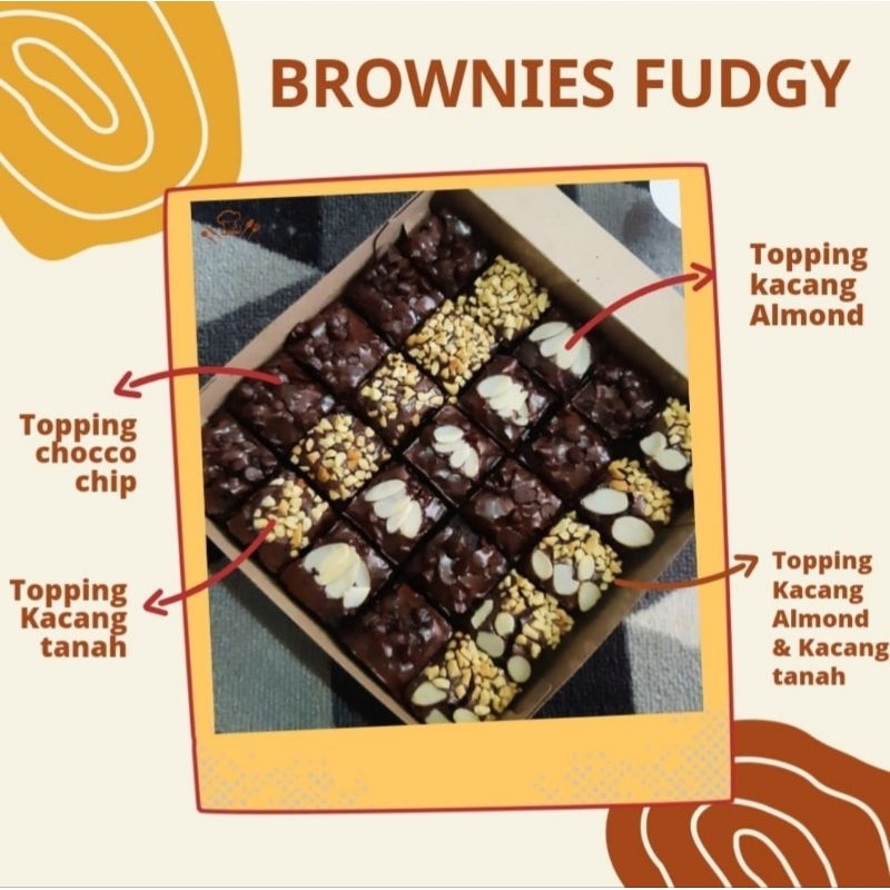 

Brownies Fudgy Panggang || Brownies Sekat 20×20 isi 25 potong by Jasmine Cookies