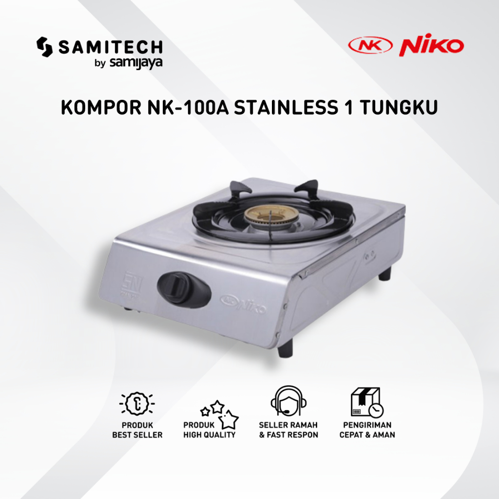 KOMPOR 1 TUNGKU NIKO 1 TUNGKU NK-100A - NK 100A - NK 100 A  BERGARANSI