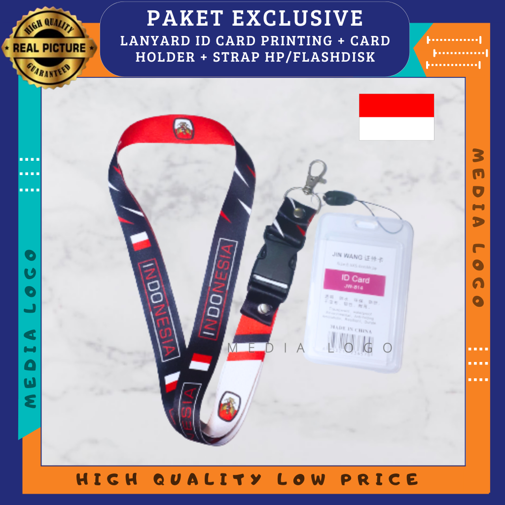 

Lanyard Id Card Printing INDONESIA Ukuran 2,5 Cm - PAKET EXCLUSIVE