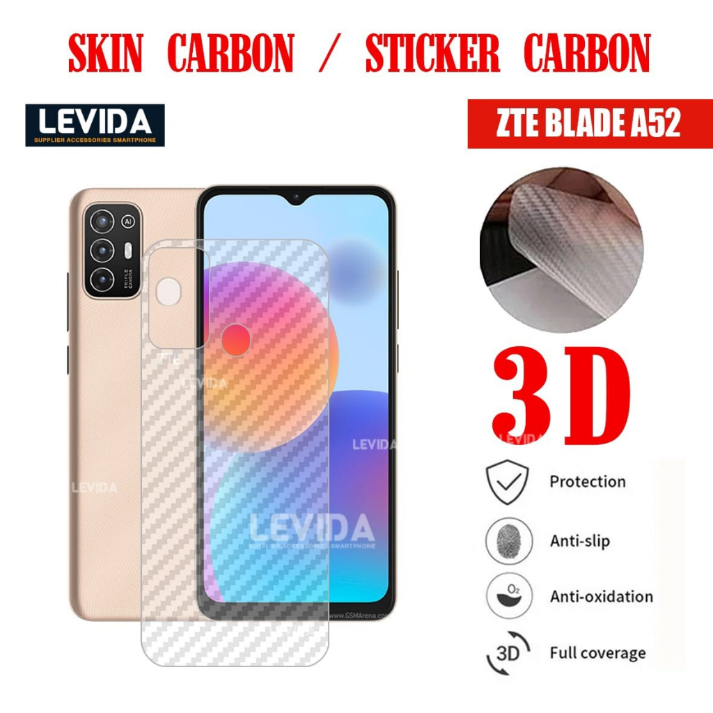Skin Carbon ZTE Blade A52 ZTE Blade A72 Skin Back 3D Antigores Skin Carbon ZTE Blade A52 ZTE Blade A