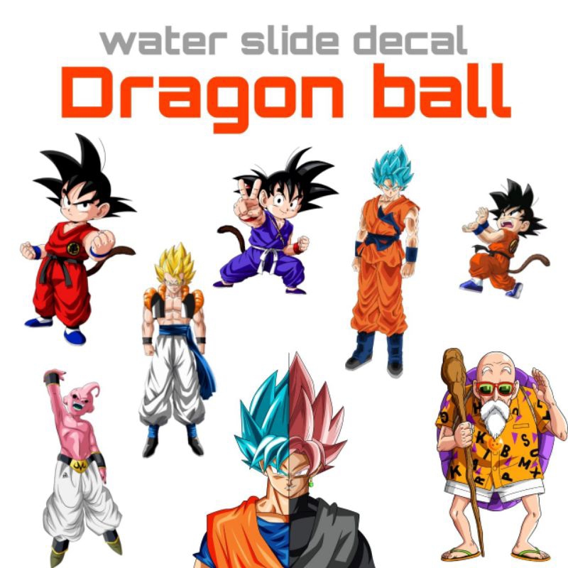 

Cetak water slide decal anime kartun dragonball cocok untuk racing motor helm dll